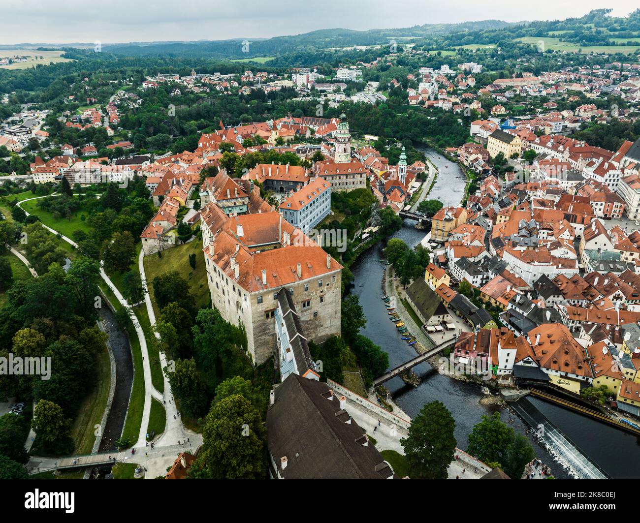 Ceski Krumlov Historical Czech Town. The city is UNESCO World