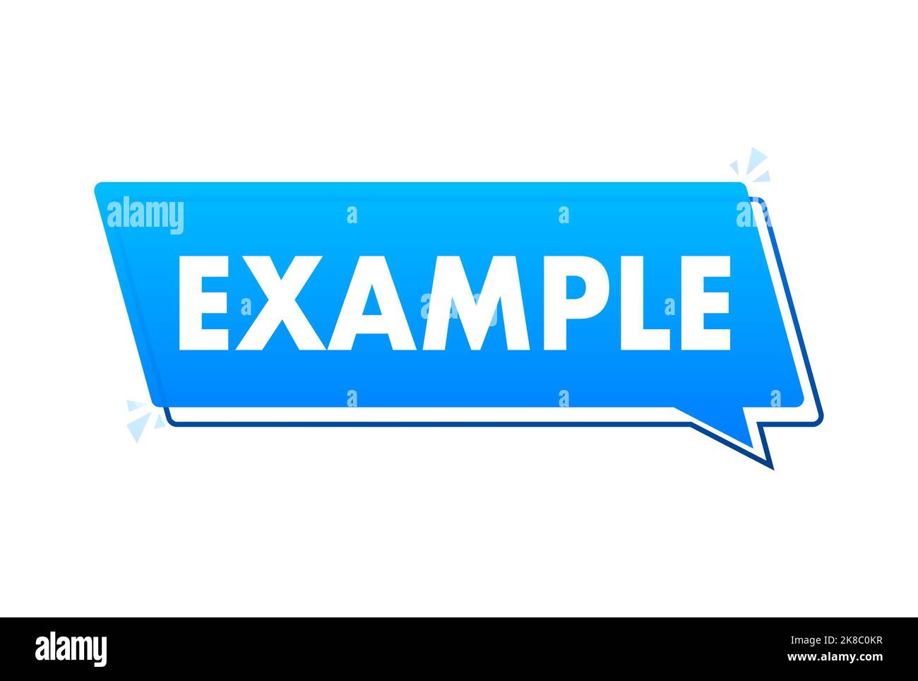 Example label, sign, speech bubble. Vector stock illustration Stock ...