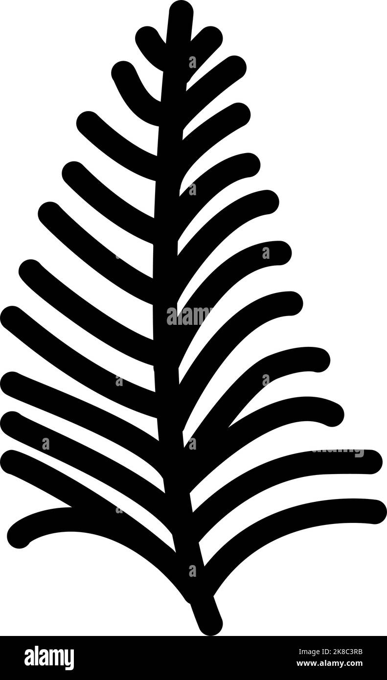 coconut tropical leaf line icon vector illustration Stock Vector