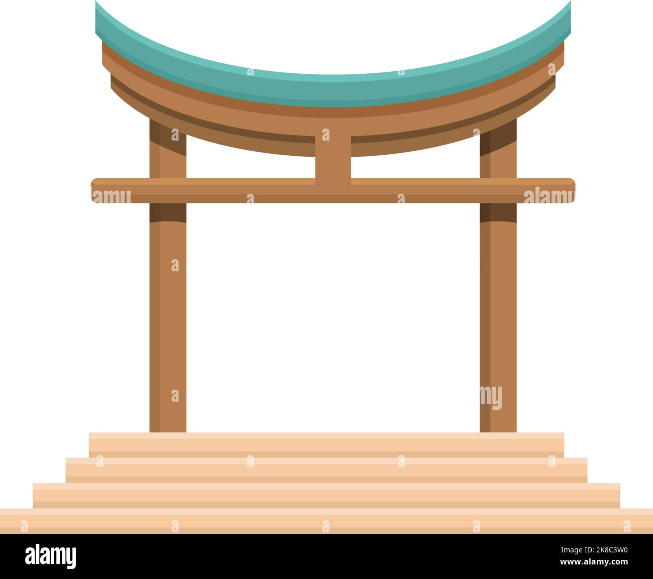 Chinatown arch icon cartoon vector. Chinese pagoda. Palace city Stock Vector