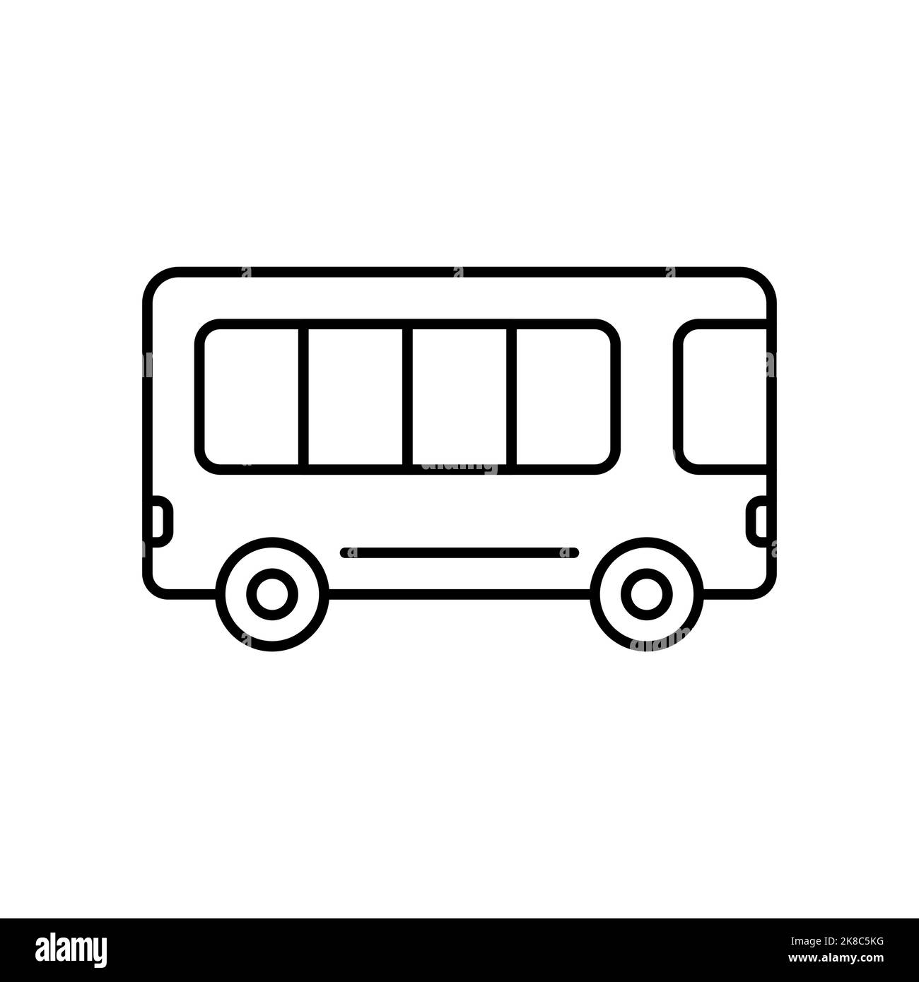 Bus Icon, Travel Anywhere by Bus, to reduce emissions. Stock Vector