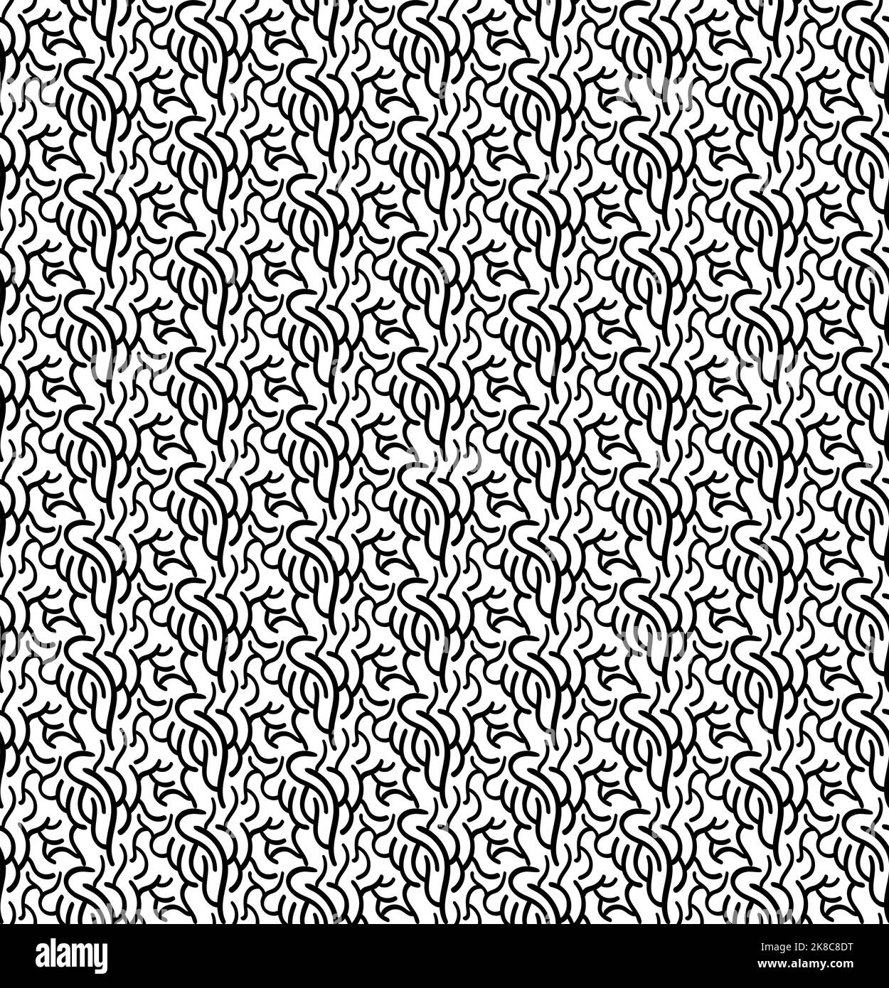 Abstract seamless vector pattern of curved lines Stock Vector