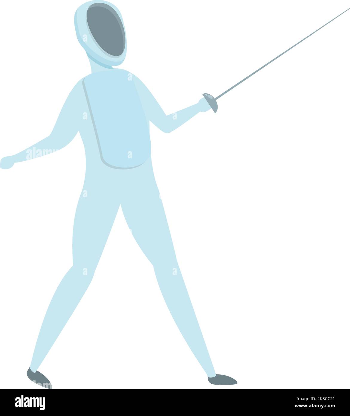 Fencing training icon cartoon vector. Kid education. Sport school Stock