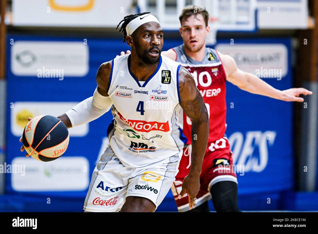 Mechelen's WenBoss Mukubu pictured in action during a basketball match