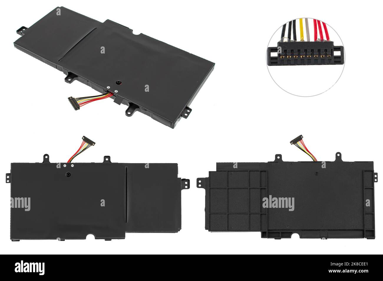 battery for a laptop, a spare part for a computer, on a white ...