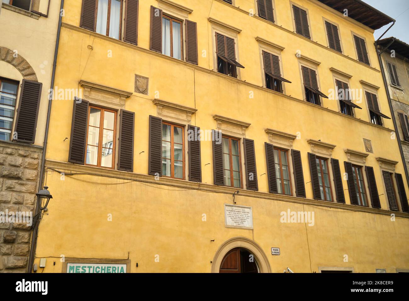 Casa Guidi Florence Italy Stock Photo Alamy