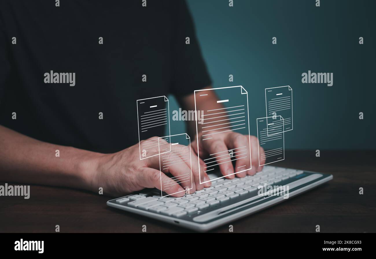 Online documentation database, Document Management System (DMS), online documentation database and process automation to efficiently manage files, Cor Stock Photo
