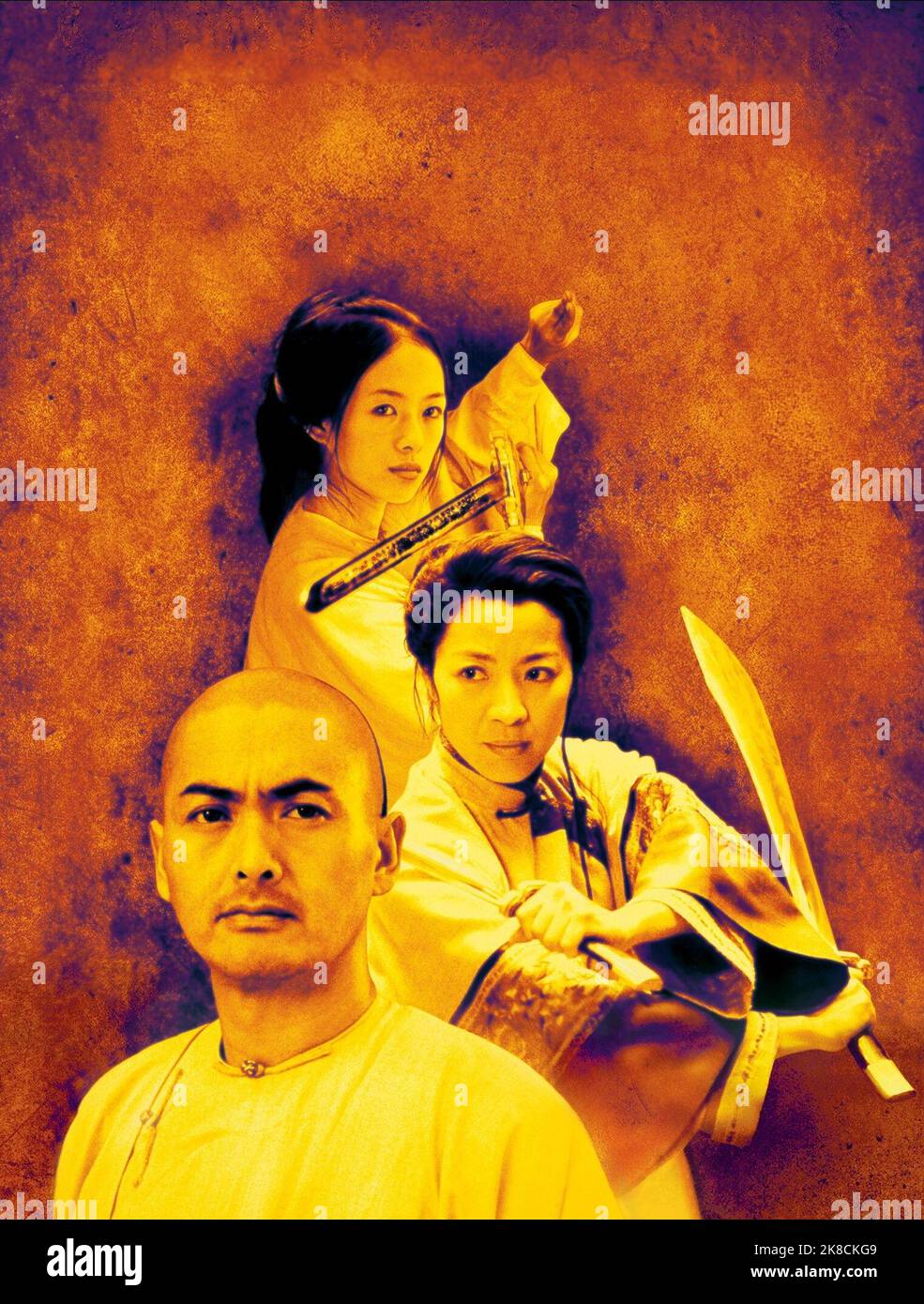 Chow Yun-Fat, Michelle Yeoh & Zhang Ziyi Film: Crouching Tiger, Hidden Dragon (Wo hu cang long) Characters: Yu Shu Lien  Tw/Chn/Hk/Usa 2000, Director: Ang Lee 18 May 2000   **WARNING** This Photograph is for editorial use only and is the copyright of SONY PICTURES CLASSICS and/or the Photographer assigned by the Film or Production Company and can only be reproduced by publications in conjunction with the promotion of the above Film. A Mandatory Credit To SONY PICTURES CLASSICS is required. The Photographer should also be credited when known. No commercial use can be granted without written aut Stock Photo
