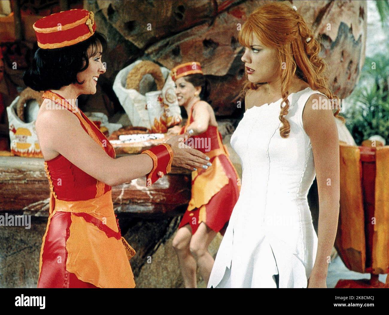 Kristen Johnston & Jane Krakowski Film: The Flintstones In Viva Rock Vegas (USA 2000) Characters: Wilma Slaghoople & Betty O'Shale  Director: Brian Levant 15 April 2000   **WARNING** This Photograph is for editorial use only and is the copyright of UNIVERSALHANNA-BARBERA PROD. and/or the Photographer assigned by the Film or Production Company and can only be reproduced by publications in conjunction with the promotion of the above Film. A Mandatory Credit To UNIVERSALHANNA-BARBERA PROD. is required. The Photographer should also be credited when known. No commercial use can be granted without Stock Photo