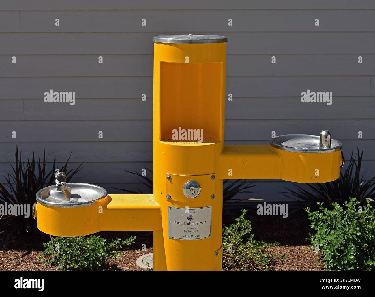 water fountain donated by the Rotary Club, in a park in Fremont