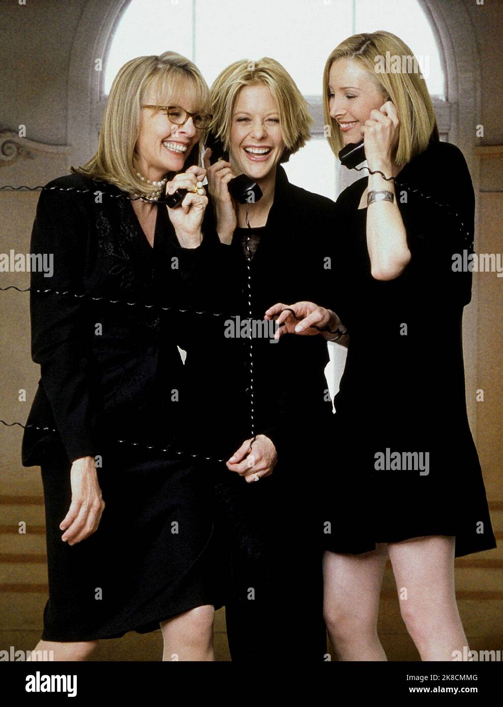 Diane Keaton,Meg Ryan & Lisa Kudrow Film: Hanging Up (2000) Characters: Georgia Mozell,Eve Mozell Marks & Maddy Mozell  Director: Diane Keaton 16 February 2000   **WARNING** This Photograph is for editorial use only and is the copyright of COLUMBIA PICTURES and/or the Photographer assigned by the Film or Production Company and can only be reproduced by publications in conjunction with the promotion of the above Film. A Mandatory Credit To COLUMBIA PICTURES is required. The Photographer should also be credited when known. No commercial use can be granted without written authority from the Film Stock Photo
