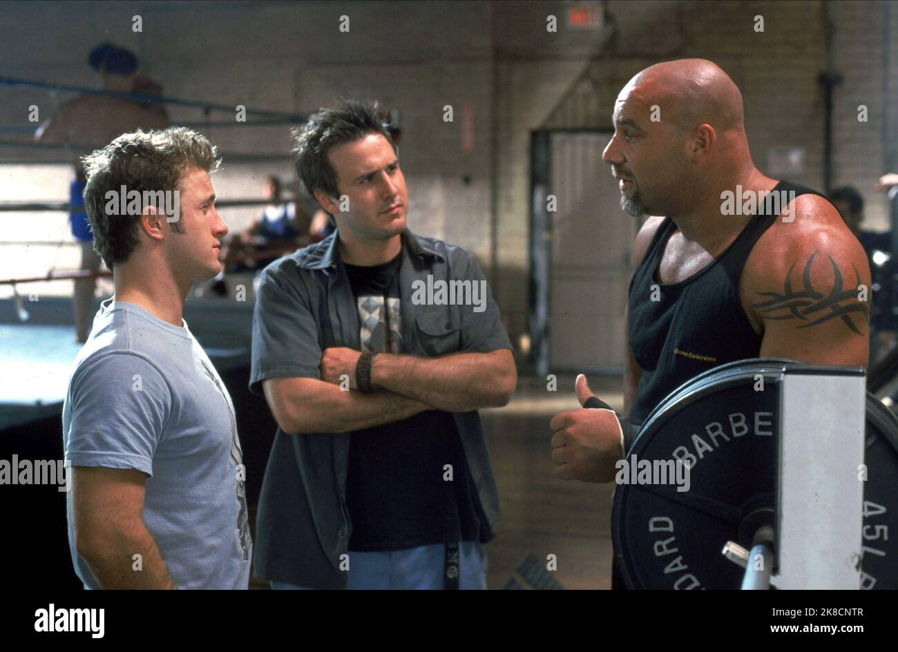 Scott Caan, David Arquette & Bill Goldberg Film: Ready To Rumble (2000) Characters: Sean Dawkins, Gordie Boggs, Goldberg  Director: Brian Robbins 05 April 2000   **WARNING** This Photograph is for editorial use only and is the copyright of BEL AIR ENTERTAINMENT and/or the Photographer assigned by the Film or Production Company and can only be reproduced by publications in conjunction with the promotion of the above Film. A Mandatory Credit To BEL AIR ENTERTAINMENT is required. The Photographer should also be credited when known. No commercial use can be granted without written authority from t Stock Photo