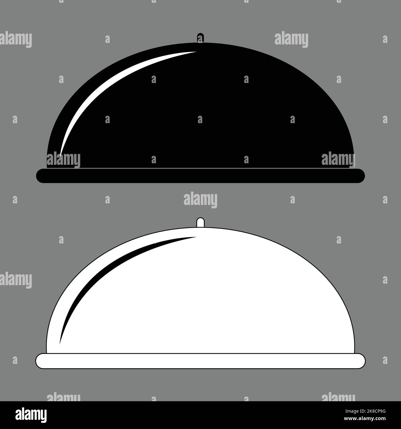 Serving platter food dish flat design icon vector illustration Stock