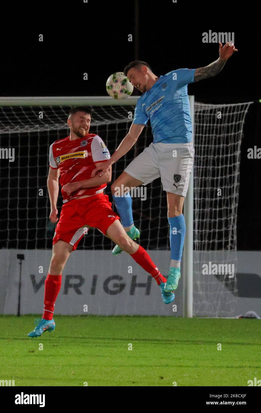 Ballymena Showgrounds, Ballymena, County Antrim, Northern Ireland, UK. 23 Aug 2022. Danske Bank Premiership – Ballymena United 1 Cliftonville 2. Ballymena United player David Parkhouse (19) in action during the Danske Bank Irish League game. Stock Photo