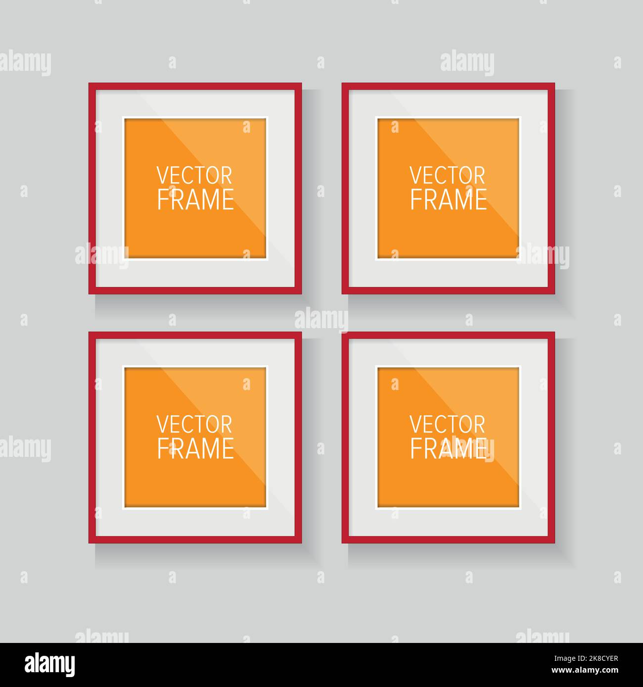 Realistic vector frame red Stock Vector Image & Art - Alamy