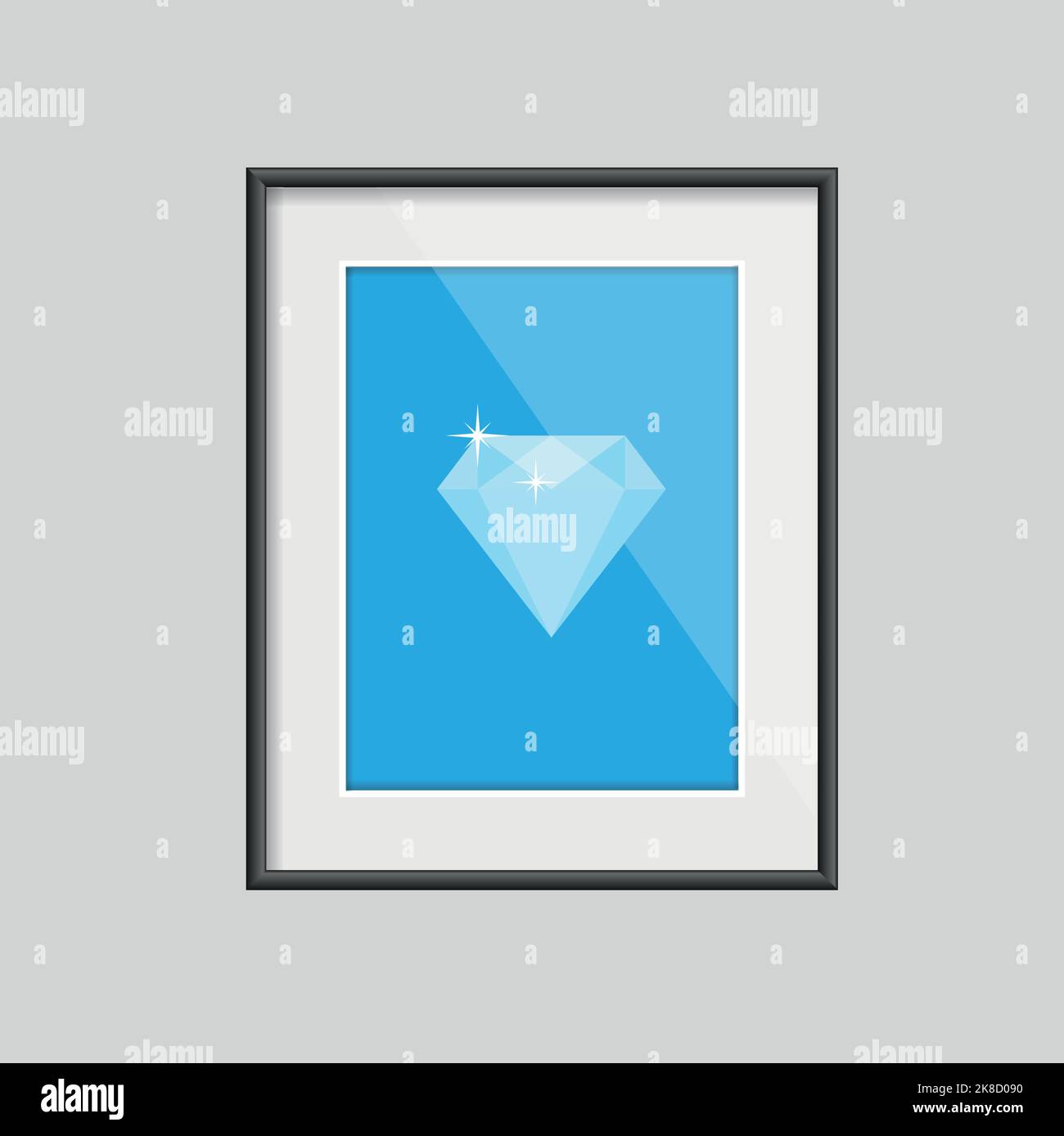 Diamond in frame vector Stock Vector Image & Art - Alamy