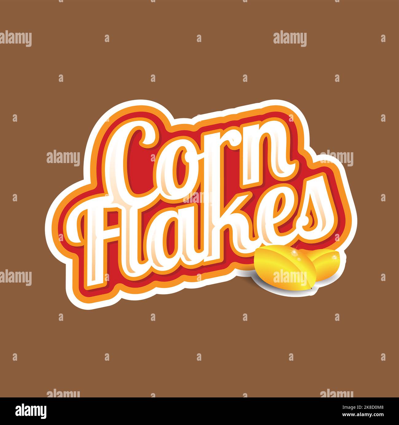 Corn flakes vector label Stock Vector Image & Art Alamy