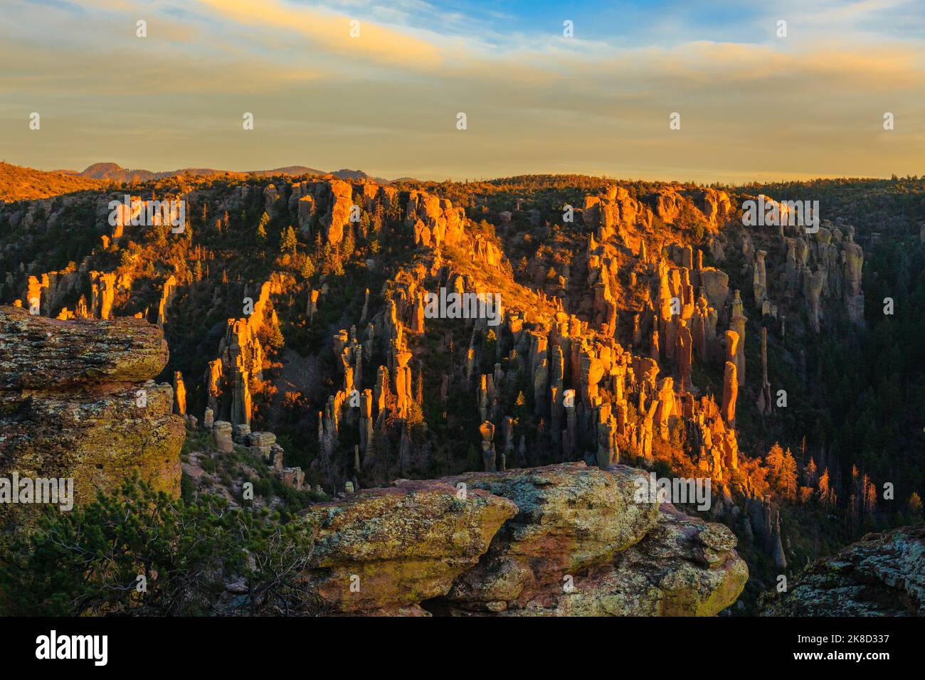 Sugarloaf Mountain has an expansive view of the Chiricahua National Monument, southern Arizona. Stock Photo