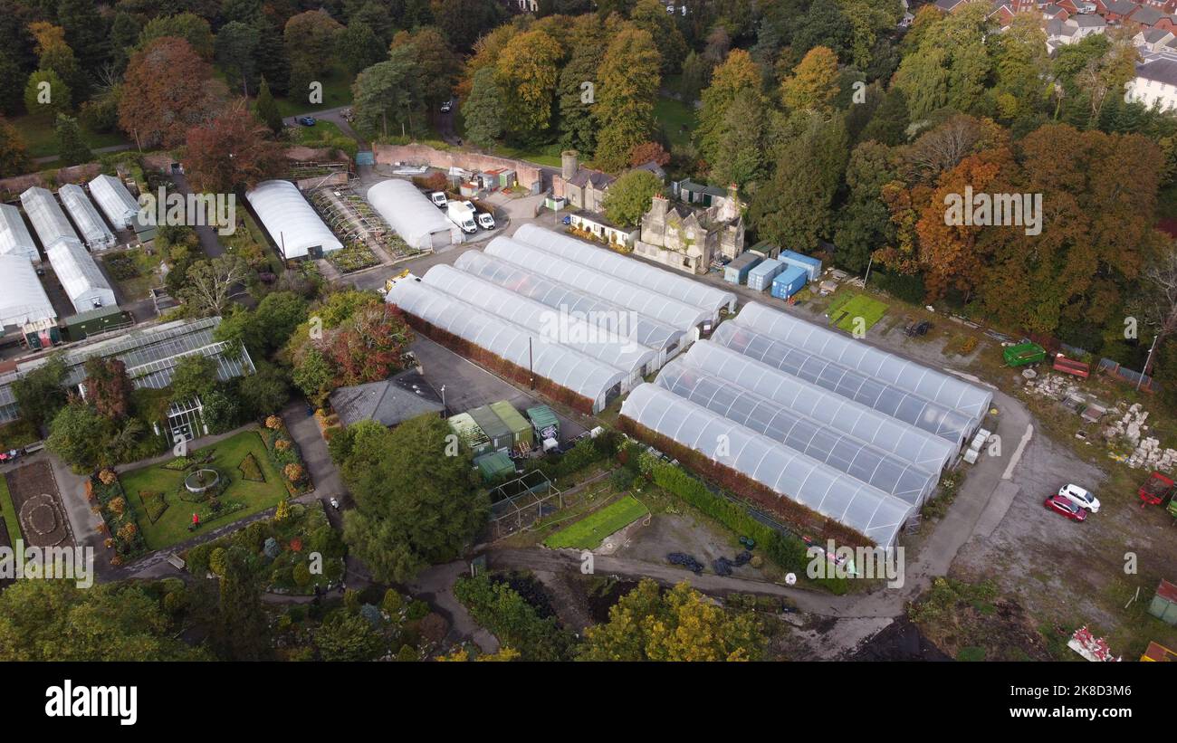 Aerial Archive photo of Swansea Botanical Gardens Singleton park Stock