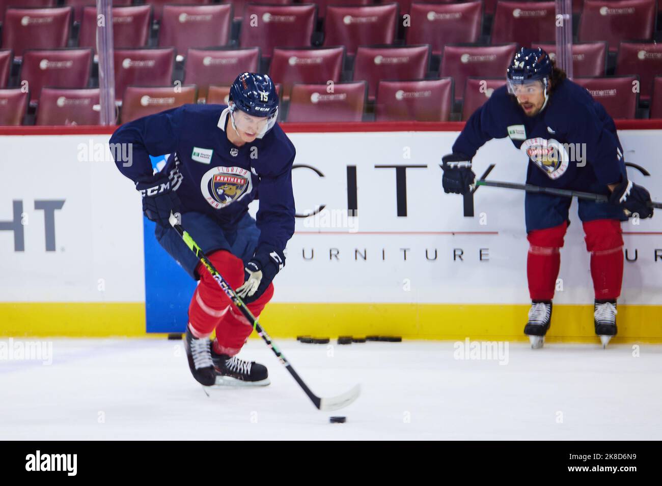 Florida Panthers NHL team open new season 202223 during home training