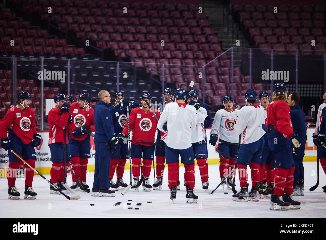 Florida Panthers NHL team open new season 202223 during home training