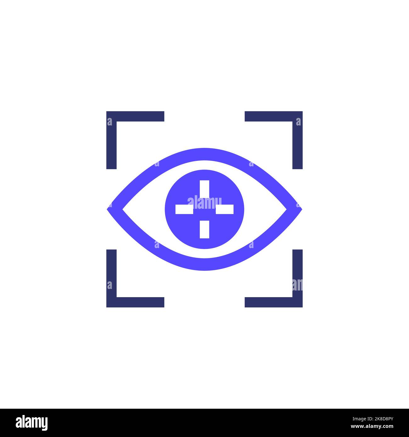 eye tracking icon on white Stock Vector