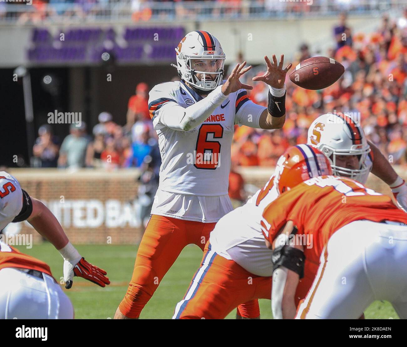 Clemson, SC, USA. 22nd Oct, 2022. Syracuse QB Garrett Shrader #6 About ...