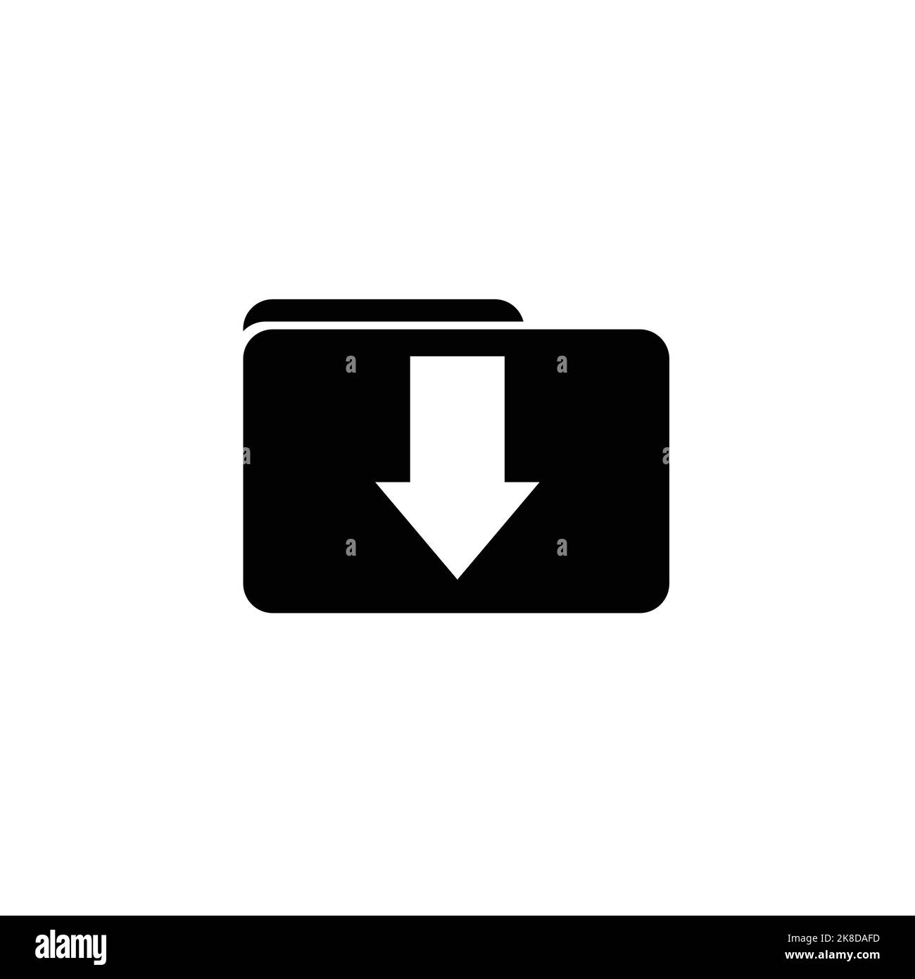 Folder icon, logo vector illustration on white isolated background. Stock Vector