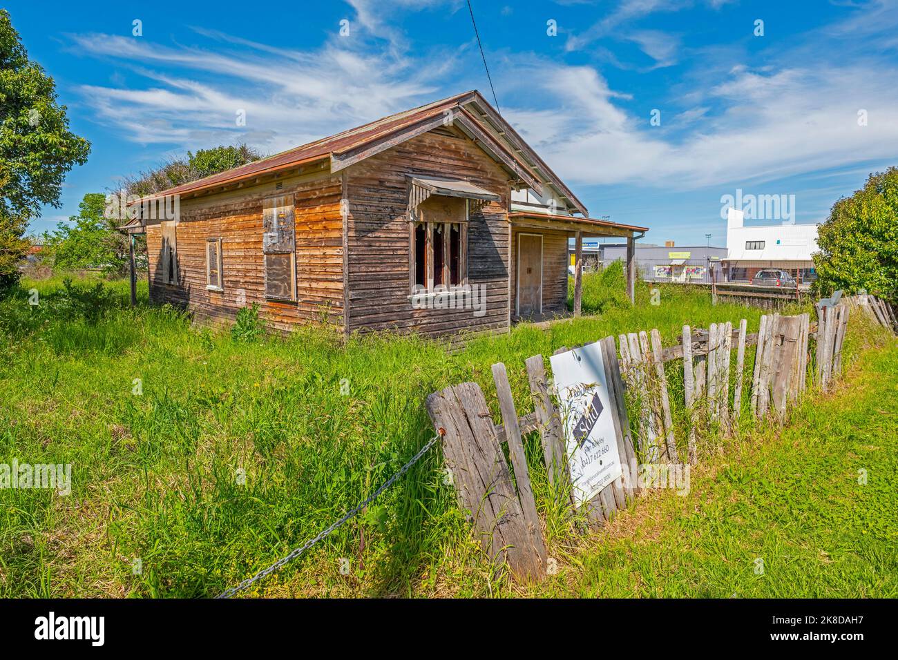 Dilapidated house in Inverell with sold sign out the front, shows that