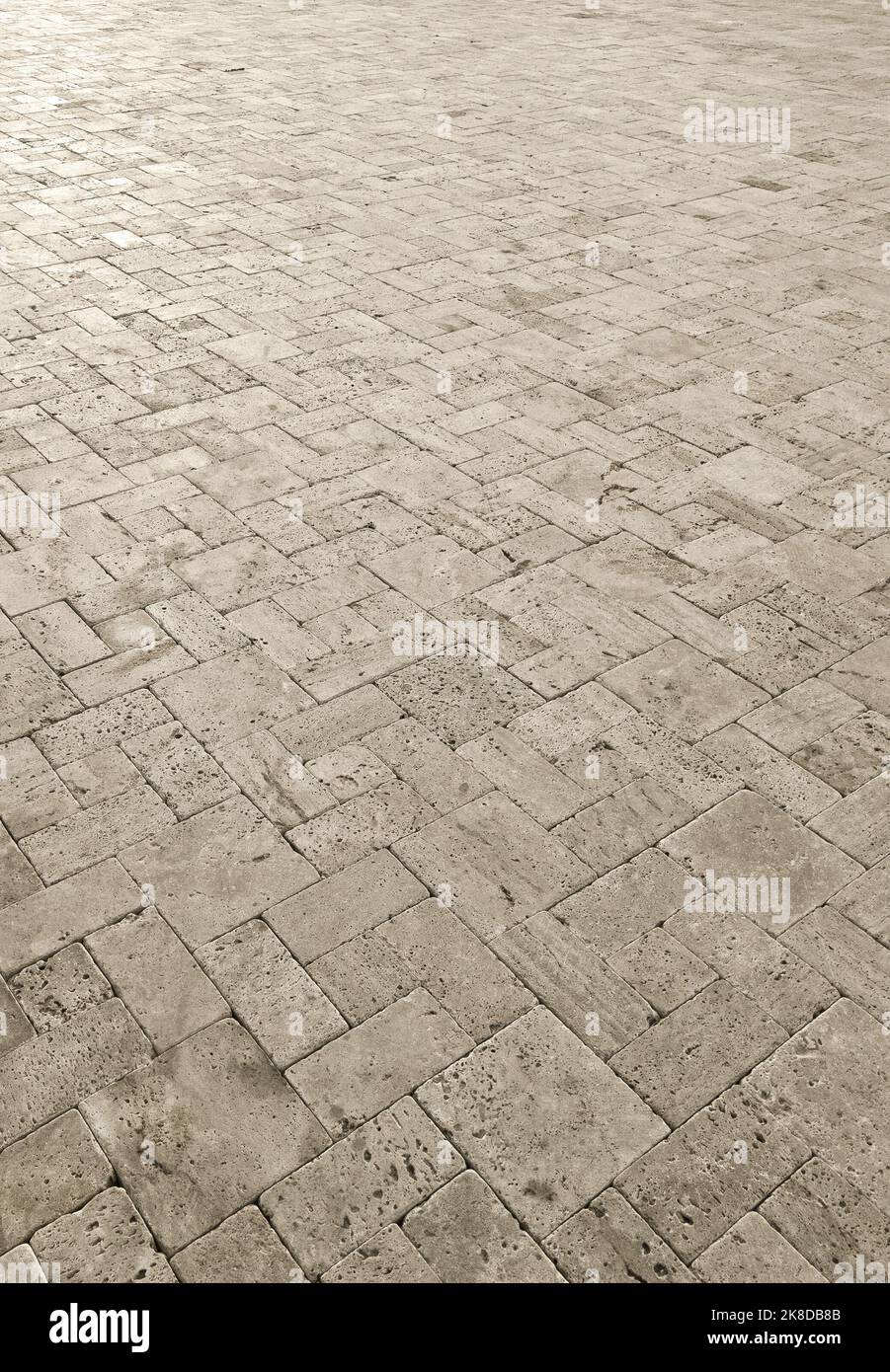 sidewalk pavement pavestone paving bricks stone bricks, closeup Stock Photo