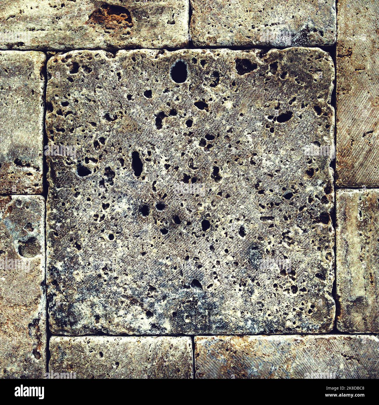 grunge stonework bricks stone bricks, closeup Stock Photo