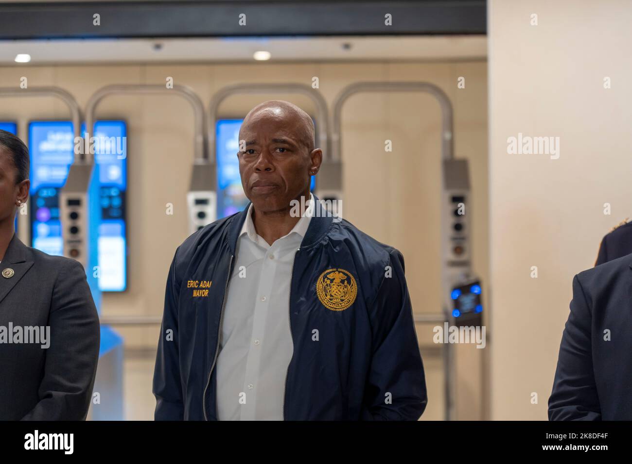 NEW YORK, NEW YORK OCTOBER 22 New York City Mayor Eric Adams speaks