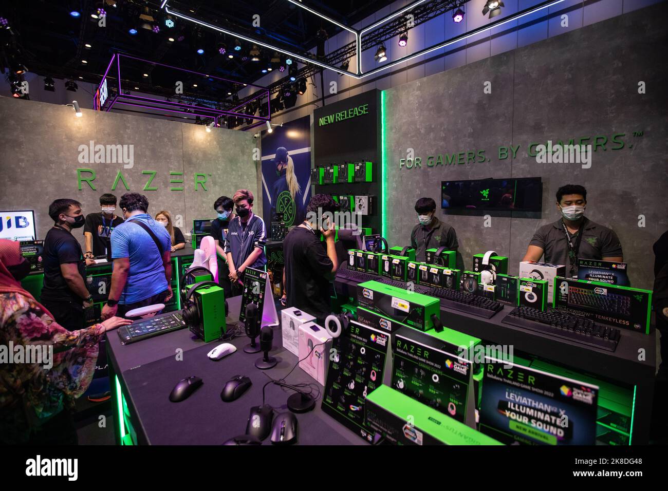 Bangkok, Thailand. 22nd Oct, 2022. Visitors seen inside the Razer boot
