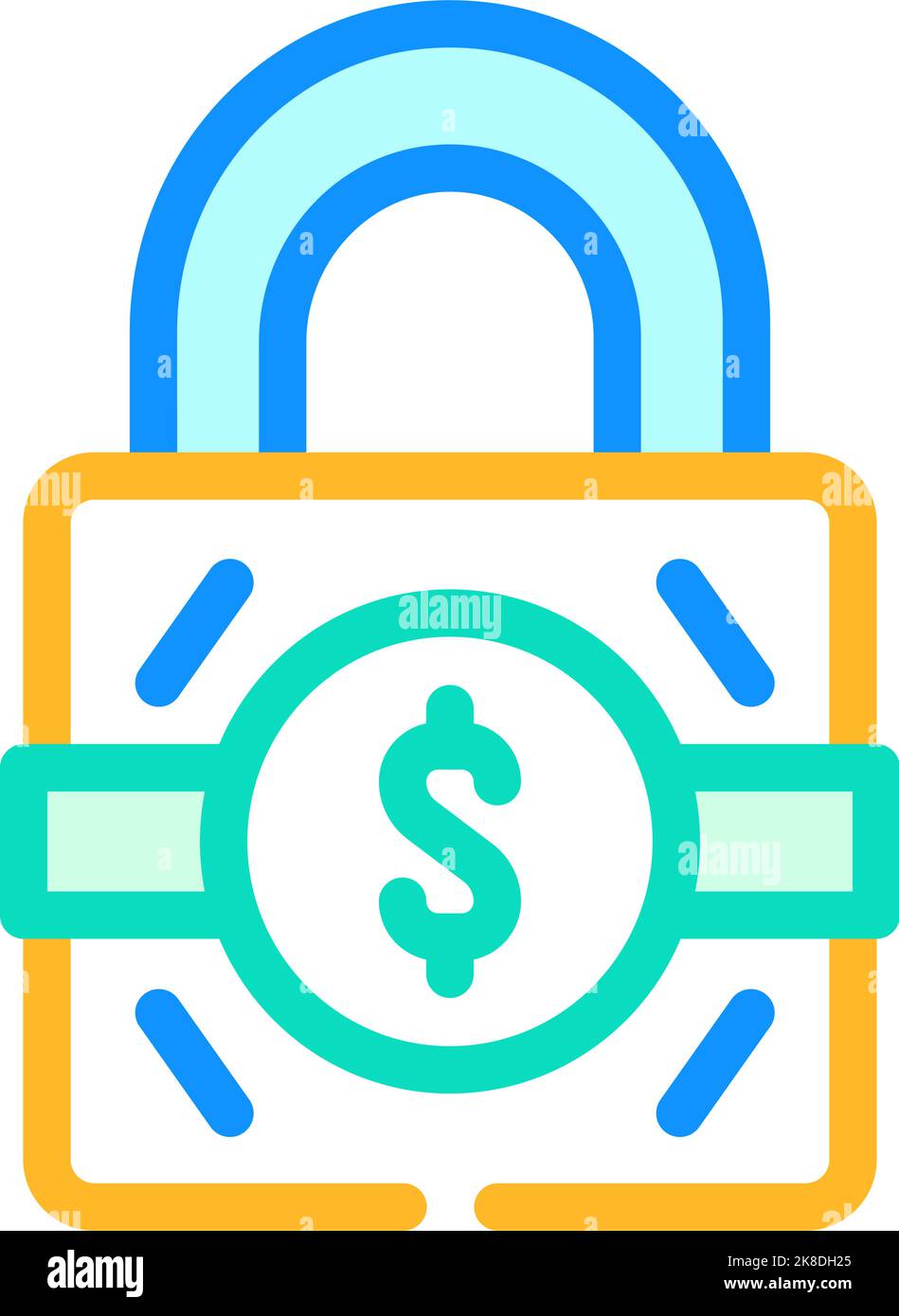 business padlock color icon vector illustration Stock Vector Image ...
