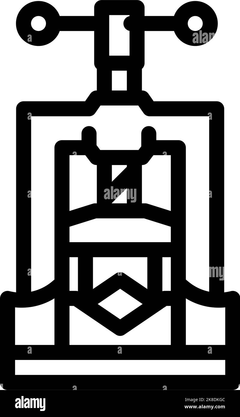 pipe vice line icon vector illustration Stock Vector Image & Art - Alamy