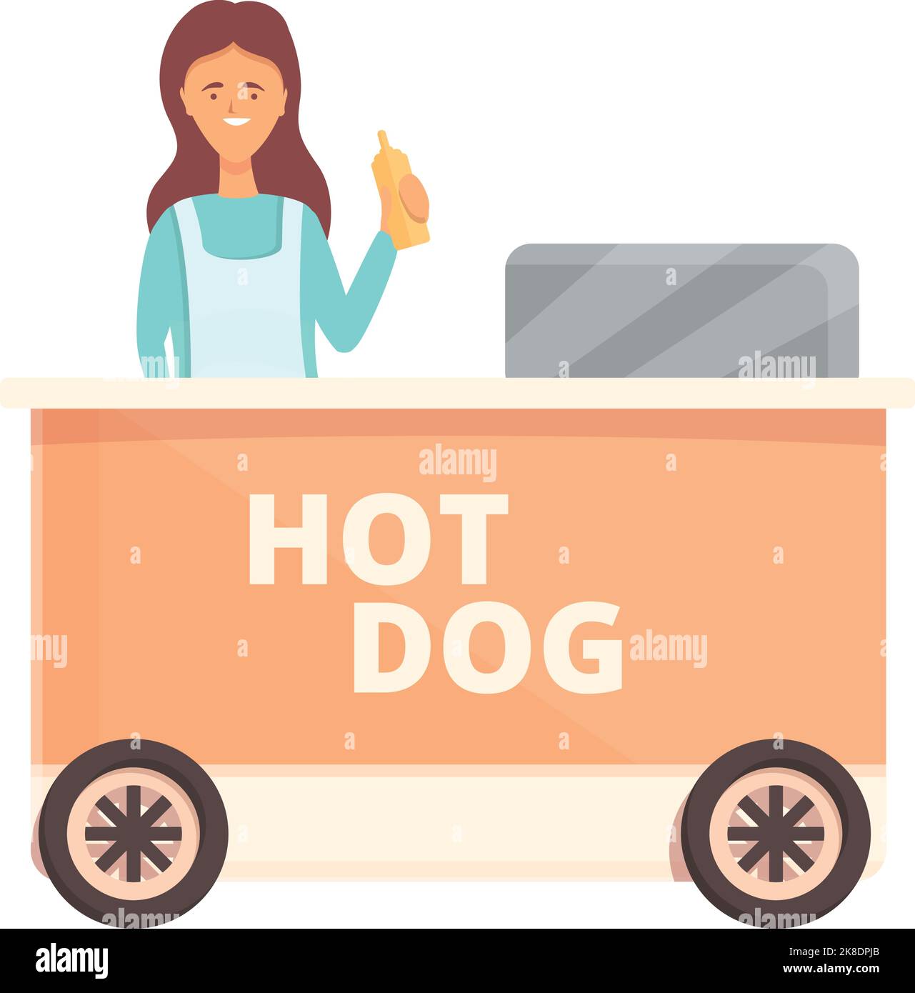 hot-dog-cart-icon-cartoon-vector-food-stand-dinner-sausage-stock