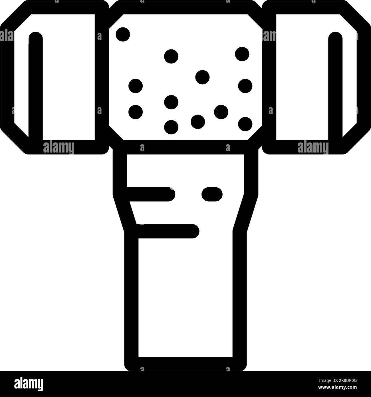 brass hammer line icon vector illustration Stock Vector Image & Art - Alamy
