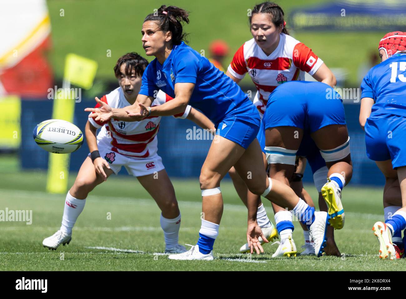 Italy's Elisa Giordano during the Women's Rugby World Cup pool B match at Waitakere Stadium in Auckland, New Zealand. Picture date: Sunday October 23, 2022. Stock Photo