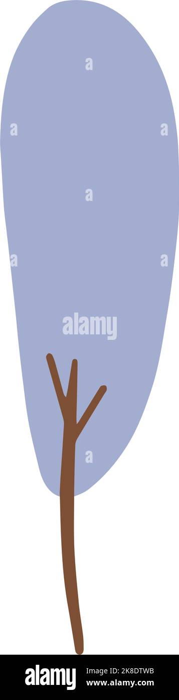 Tree icon vector abstract shape for nature, ecology and environment in a flat color illustration Stock Vector