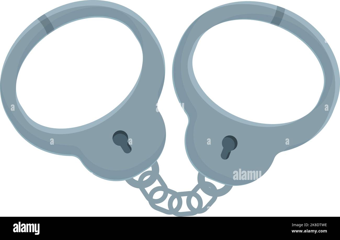 Chain handcuff icon cartoon vector. Police jail. Crime arrest Stock ...