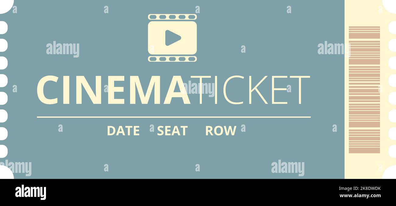 Sign cinema ticket icon cartoon vector. Movie film. Paper show Stock ...