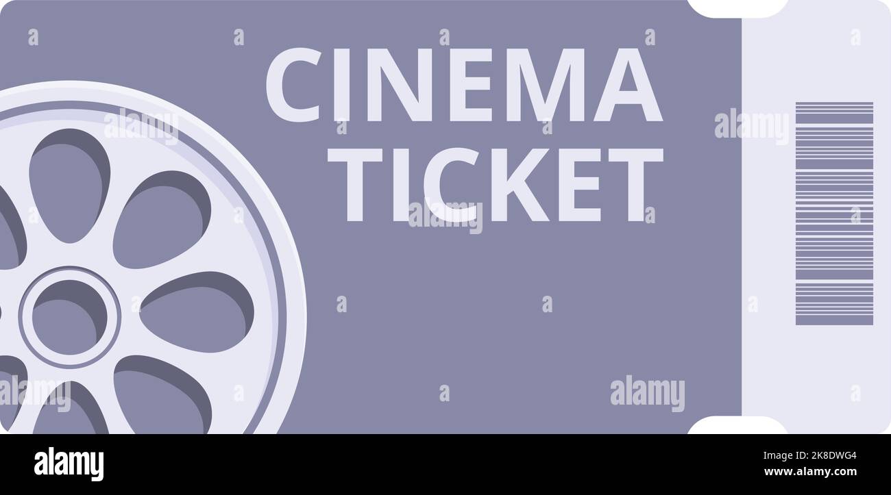 Old cinema ticket icon cartoon vector. Movie film. Entry show Stock ...