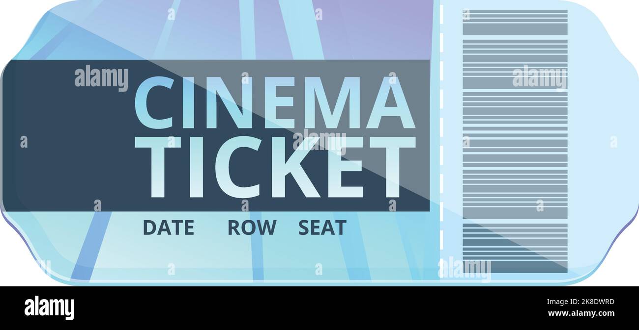Cinema ticket icon cartoon vector. Film event. Entry show Stock Vector ...