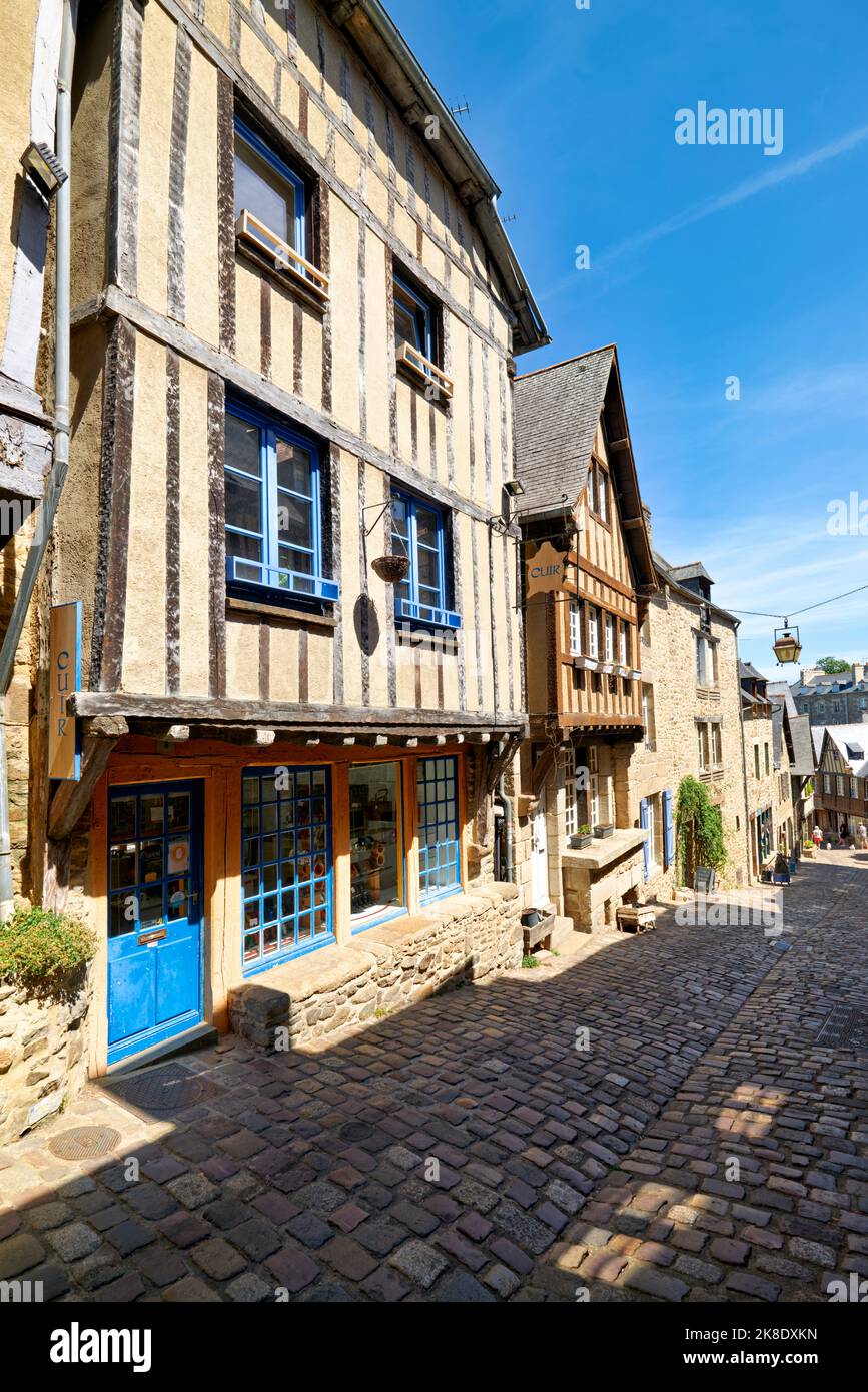 Dinan Brittany France. Timber houses Stock Photo Alamy