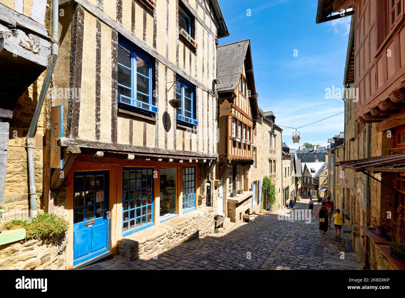 Dinan Brittany France. Timber houses Stock Photo Alamy