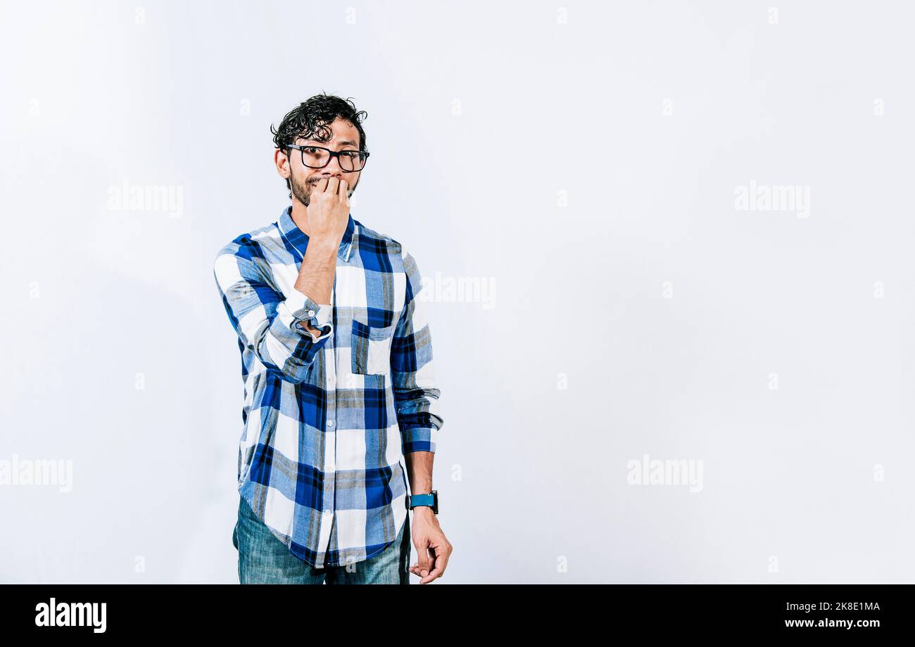 Gesticulation of EAT in sign language. Man gesturing EAT in sign