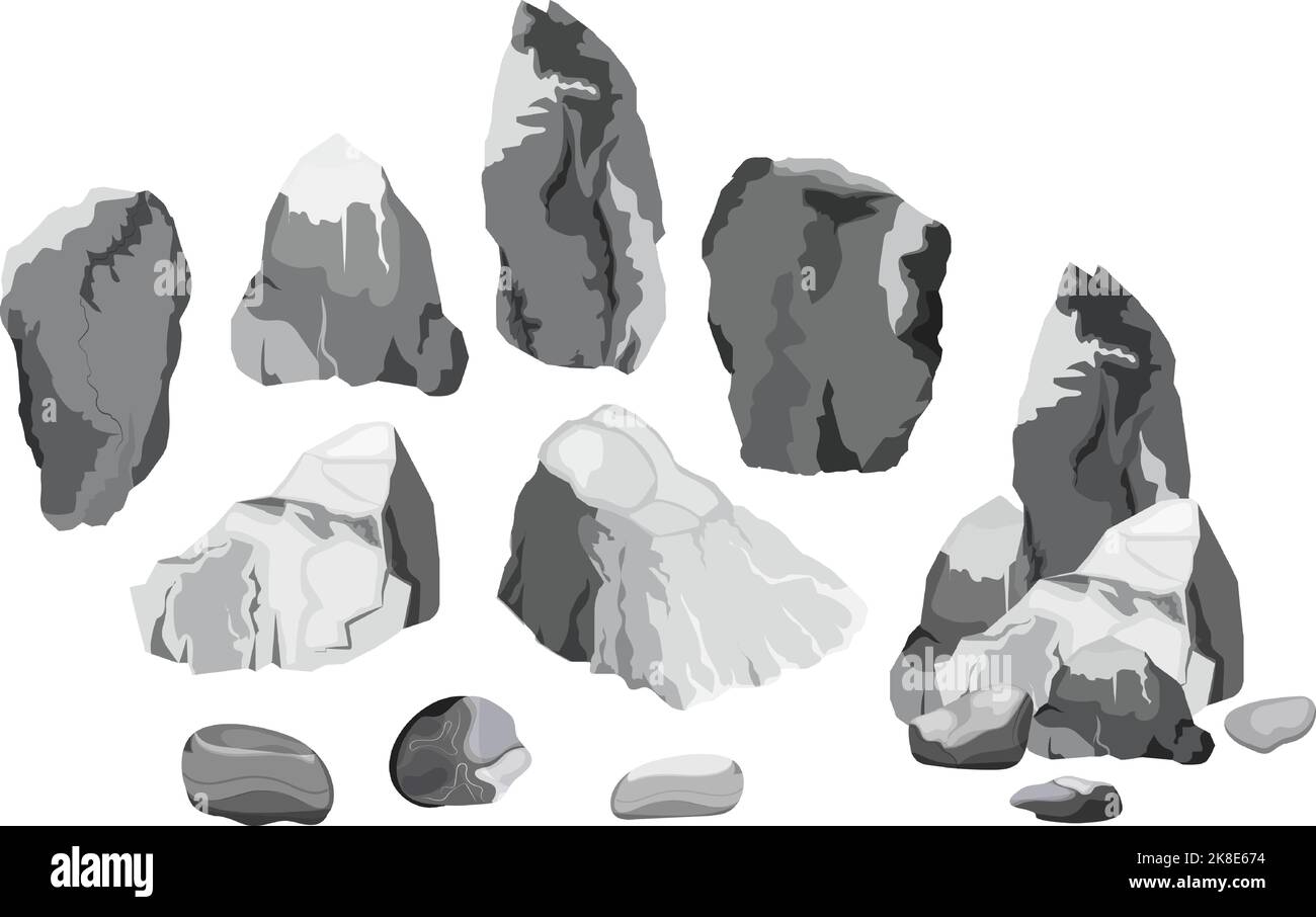 Rock fragments,boulders and building material.Collection of stones of ...