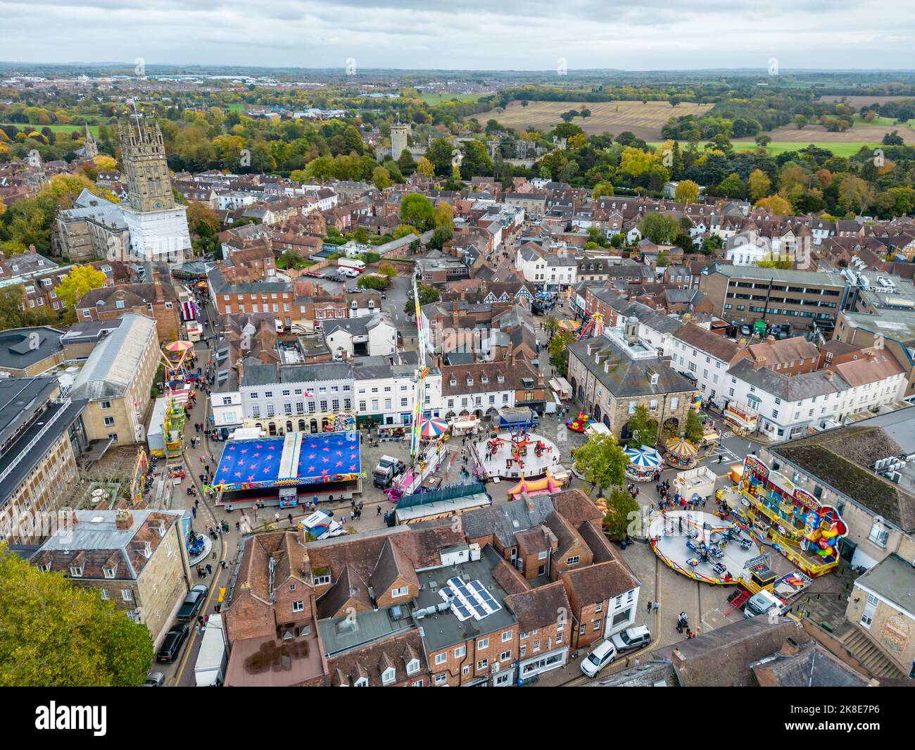 Warwick, UK. 22nd Oct, 2022. Warwick town centre is filled with fun