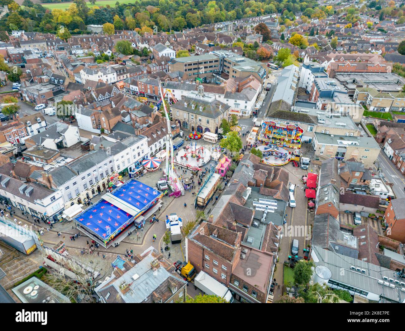 Warwick, UK. 22nd Oct, 2022. Warwick town centre is filled with fun
