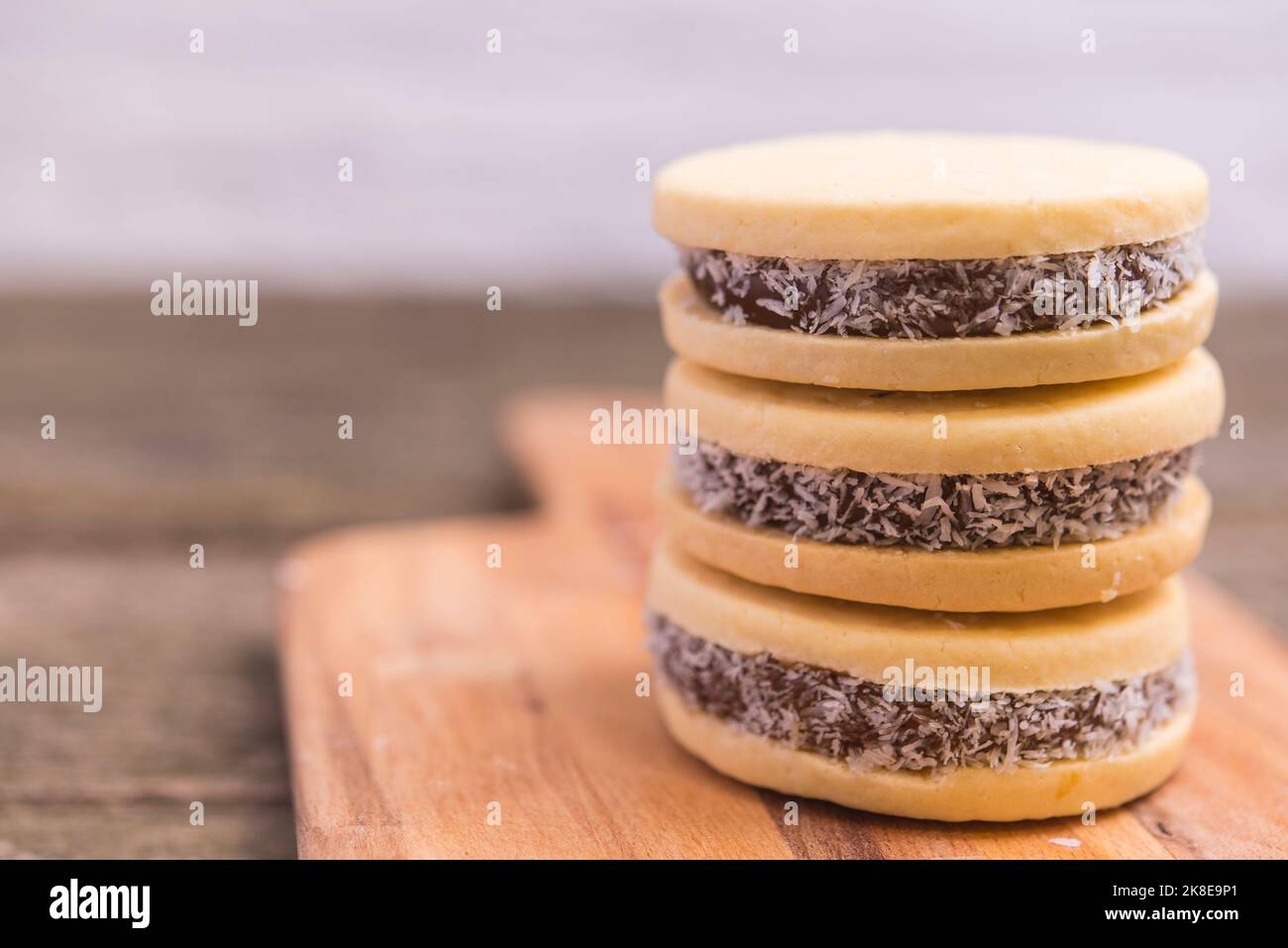 alfajores delicious traditional argentine sandwich cookies Stock Photo